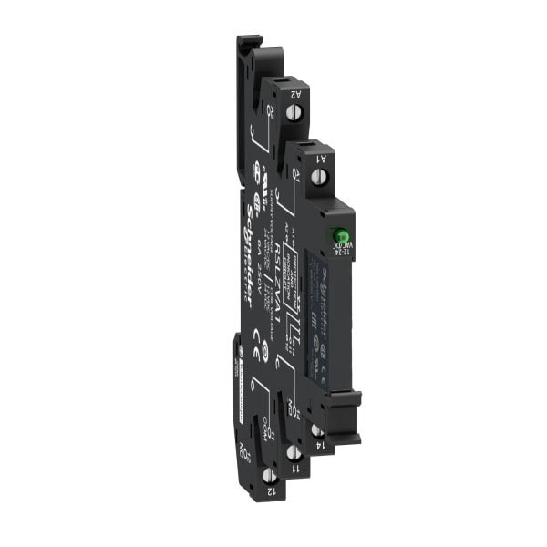 SCHNEIDER ELECTRIC - Schmales Interface-Relais RSL im Sockel, 1 W, 6 A, LED, Schraubk., 230VAC/DC