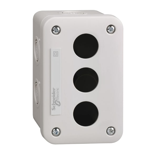 SCHNEIDER ELECTRIC - Leergehäuse, Harmony XALE, Kunststoff, hellgrau, 3 Bohrungen, 22mm