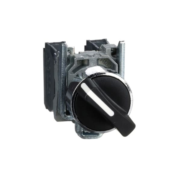 SCHNEIDER ELECTRIC - Wahlschalter, Harmony XB4, Metall, 22mm, schwarz, 2 Stellungen, rastend, 1S+1Ö