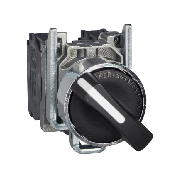 SCHNEIDER ELECTRIC - Wahlschalter, Harmony XB4, Metall, 22mm, schwarz, 3 Stellungen, rastend, 2S, ATEX