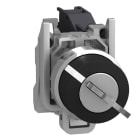 SCHNEIDER ELECTRIC - Schlüsselschalter, XB4, Metall, 22mm, sw, 2 Stell., rastend, Ronis 455, 1S