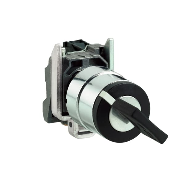 SCHNEIDER ELECTRIC - Schlüsselschalter, XB4, Metall, 22mm, sw, 2 Stell., tastend, Ronis 455, 1S