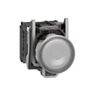 SCHNEIDER ELECTRIC - Leuchtdrucktaster, XB4, Metall, 22mm, weiß, LED, glatte Kalotte, 1S+1Ö, 24VACDC