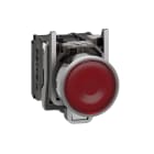 SCHNEIDER ELECTRIC - Leuchtdrucktaster, XB4, Metall, 22mm, rot, LED, glatte Kalotte, 1S+1Ö, 230-240VAC