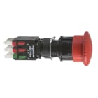 SCHNEIDER ELECTRIC - Not-Halt/Not-Aus-Taster, rund, Ø 16, Drehentriegelung, rot, 1S+2Ö