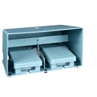 SCHNEIDER ELECTRIC - Fußschalter XPE, doppelt, Metall, blau, 1-stufig, 2Ö+2S, IP66, mit Schutzhaube