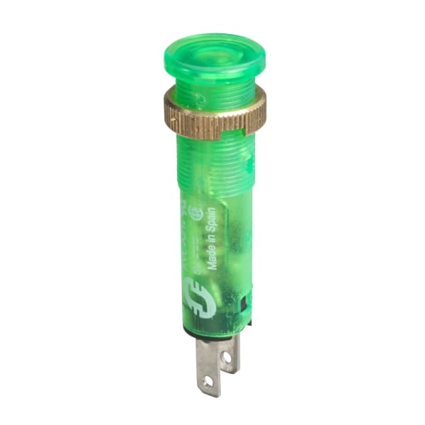 SCHNEIDER ELECTRIC - Leuchtmelder, XVL, 8mm, grün, geschützte LED, 24VDC, Flachsteckanschluss