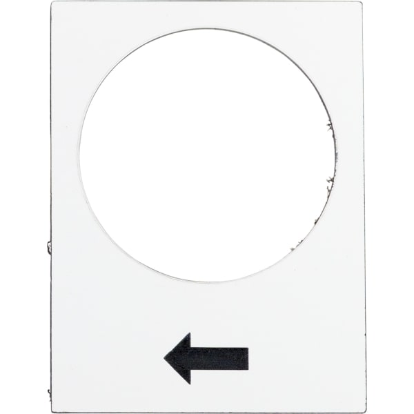 SCHNEIDER ELECTRIC - Bezeichnungsschild, 30x40mm, weiß, Heben oder rechts, langsam