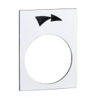SCHNEIDER ELECTRIC - Bezeichnungsschild, 30x40mm, weiß, Drehwerk rechts, langsam-schnell
