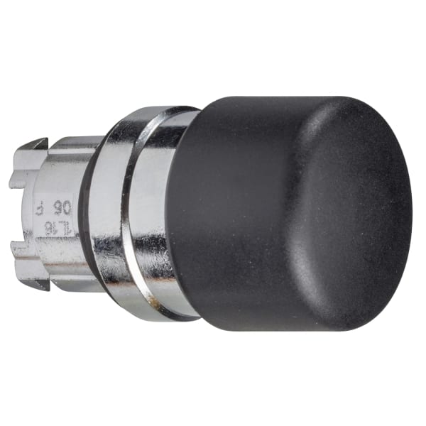 SCHNEIDER ELECTRIC - Pilzdrucktaster Frontelement XB4, Metall, 22mm, schwarz, Pilz 30mm, tastend