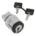 SCHNEIDER ELECTRIC - Schlüsselschalter, Frontelement, Harmony XB4, Metall, 22mm, schwarz, 3 Stellungen, rastend, Ronis 458A