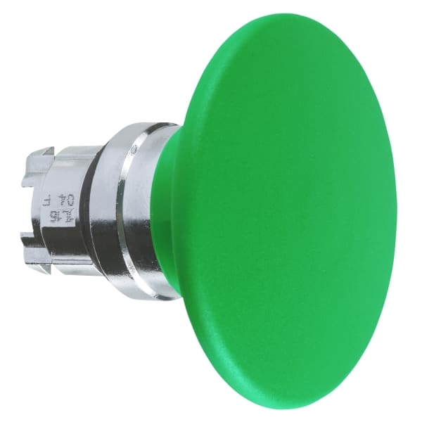 SCHNEIDER ELECTRIC - Pilzdrucktaster, Frontelement, Harmony XB4, Metall, 22mm, grün, Pilz 60mm gewölbt, unbeschriftet, tastend