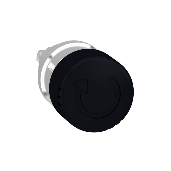 SCHNEIDER ELECTRIC - Pilzdrucktaster Frontelement XB4, Metall, 22mm, sw, Pilz 30mm, Drehentriegelung