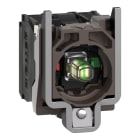 SCHNEIDER ELECTRIC - Hilfsschalterblock+Befestigungsflansch, XB4, Metall, weiß, LED, 1S+1Ö, 24VACDC