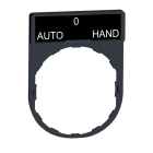 SCHNEIDER ELECTRIC - Schildträger 30x40mm, für Ø 22 Geräte, m. Schild AUTO-O-HAND