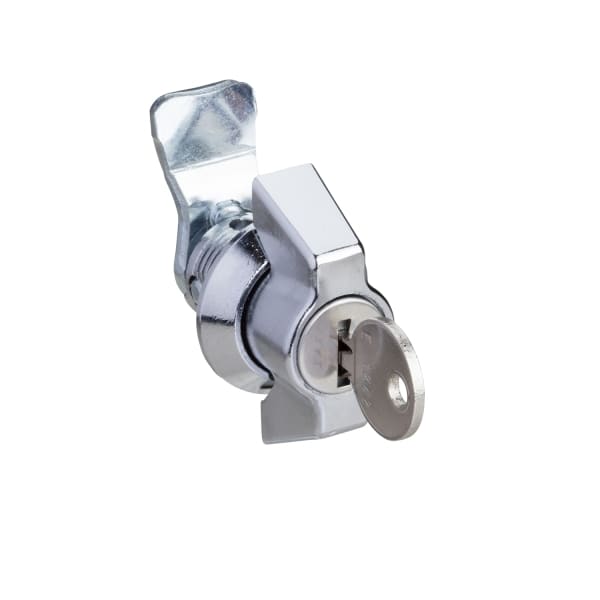 SAREL - Verchromter Knebelgriff m. Schließung 1242 E für Gehäuse Spacial S3X