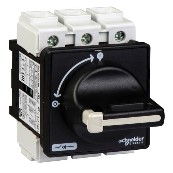 SCHNEIDER ELECTRIC - Hauptschalter, 4-Loch bef., 3p, 690V, 80A, Griff schwarz abschließbar