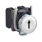 SCHNEIDER ELECTRIC - Drucktaster, XB4, Metall, 22mm, weiß, Pfeil oben, tastend, SK, 1S