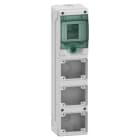 SCHNEIDER ELECTRIC - Kaedra-Minigehäuse, für Steckdosen, 98x392mm, 4 Module, 3 Öffnungen