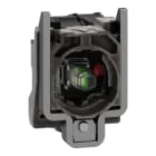 SCHNEIDER ELECTRIC - Hilfsschalterblock+Befestigungsflansch, XB4, Metall, weiß, LED, 1Ö, 24VACDC