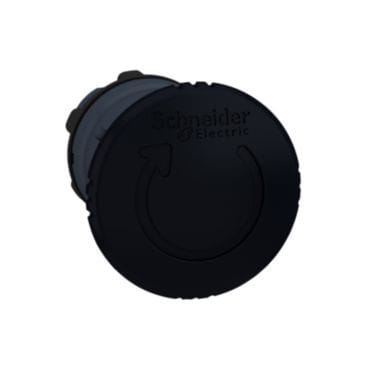 SCHNEIDER ELECTRIC - Pilzdrucktaster Frontelement XB5, Kunststoff, 22mm, schwarz, Pilz 40mm, Drehent