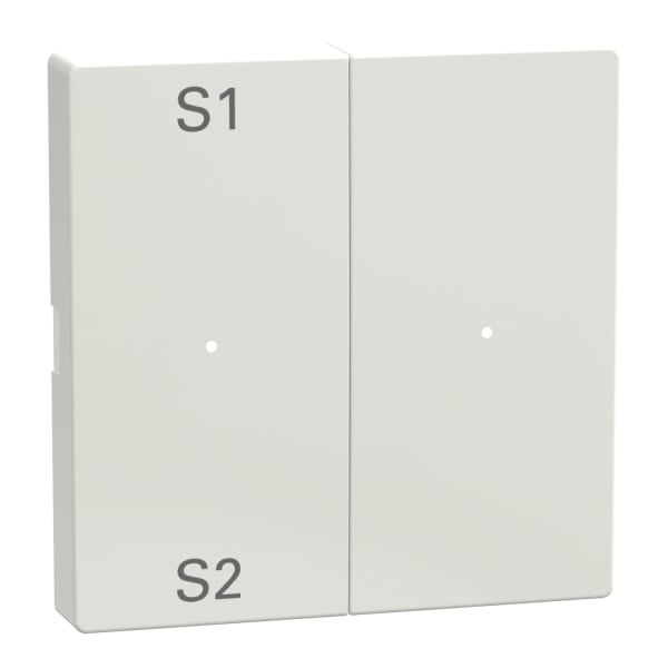 MERTEN - Wippen für Taster-Modul 2fach (Szene1/2, blank), polarweiß glänzend, System M