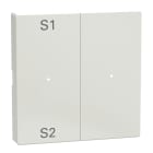MERTEN - Wippen für Taster-Modul 2fach (Szene1/2, blank), polarweiß glänzend, System M