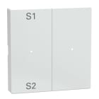 MERTEN - Wippen für Taster-Modul 2fach (Szene1/2, blank), aktivweiß glänzend, System M