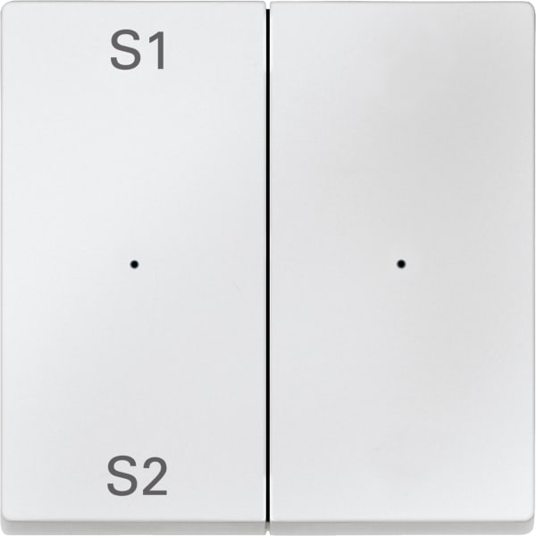 MERTEN - Wippen für Taster-Modul 2fach (Szene1/2, blank), polarweiß, System M