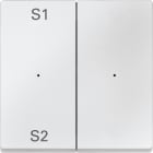 MERTEN - Wippen für Taster-Modul 2fach (Szene1/2, blank), polarweiß, System M