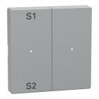 MERTEN - Wippen für Taster-Modul 2fach (Szene1/2, blank), aluminium, System M