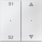 MERTEN - Wippen für Taster-Modul 2fach (Szene1/2, Pfeile Auf/Ab), polarweiß, System M