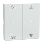 MERTEN - Wippen für Taster-Modul 2fach (Szene1/2, 1/0), aktivweiß glänzend, System M