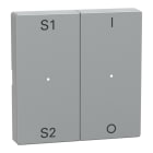 MERTEN - Wippen für Taster-Modul 2fach (Szene1/2, 1/0), aluminium, System M
