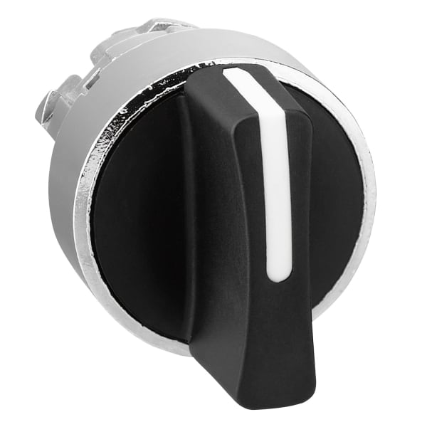 SCHNEIDER ELECTRIC - Wahlschalter Frontelement XB4, Metall, 22mm, sw, 3 Stell., Mi/Re rastend