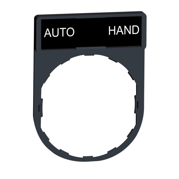 SCHNEIDER ELECTRIC - Schildträger 30x40mm, für Ø 22 Geräte, m. Schild AUTO-HAND