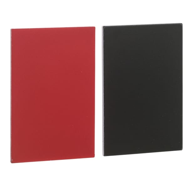 SCHNEIDER ELECTRIC - Leerschild 18x27mm, f. Schildträger 30x50mm, schwarz+rot, neutral