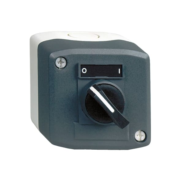 SCHNEIDER ELECTRIC - Aufbaugehäuse XALD, Kstst, dgr, 1 Wahlschalter, O-I, 22mm, 1S