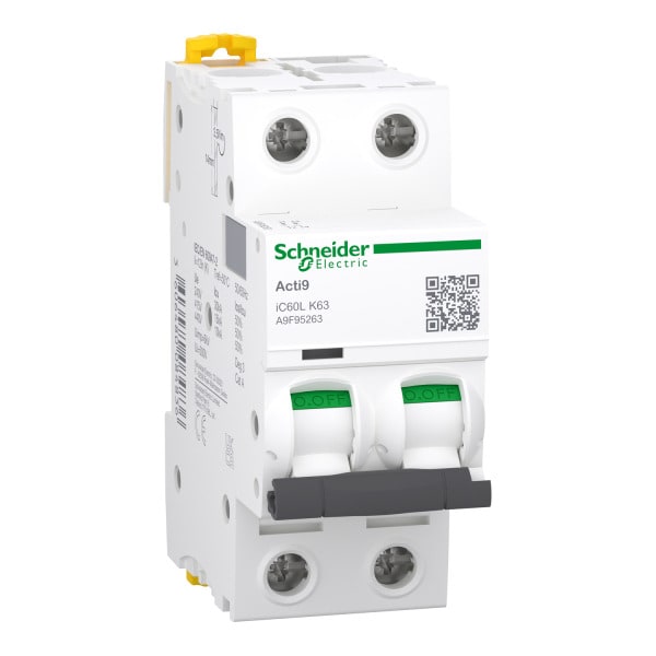SCHNEIDER ELECTRIC - Leitungsschutzschalter iC60L, 2P, 63A, K-Charakteristik, 15kA