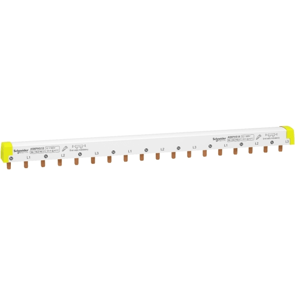 SCHNEIDER ELECTRIC - Phasenschiene Steg, ablängbar, 3P+N, 18 TE, 100A