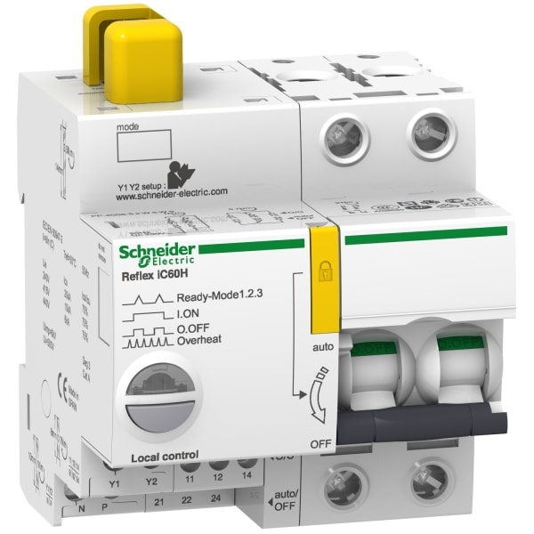 SCHNEIDER ELECTRIC - Reflex iC60H Ti24 10A 2P D, Fernschaltbarer Leitungsschutzschalter