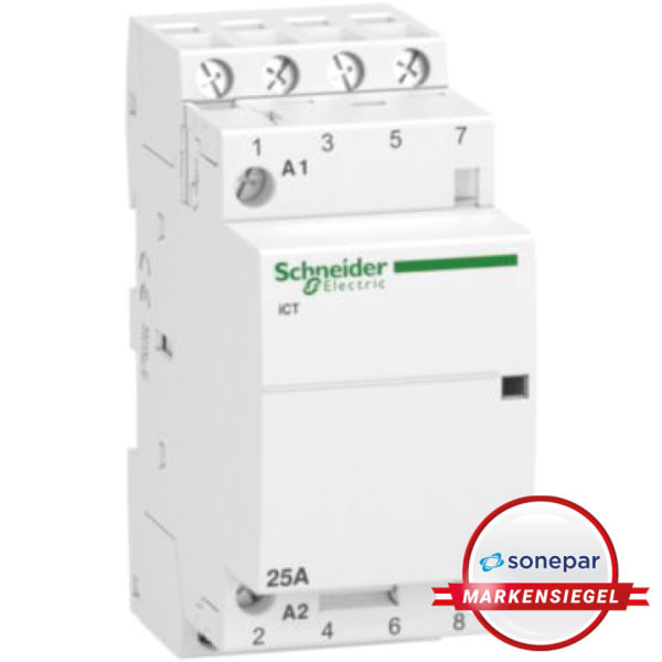 SCHNEIDER ELECTRIC - MS! Installationsschütz iCT 25A 4S 220/240V 50Hz