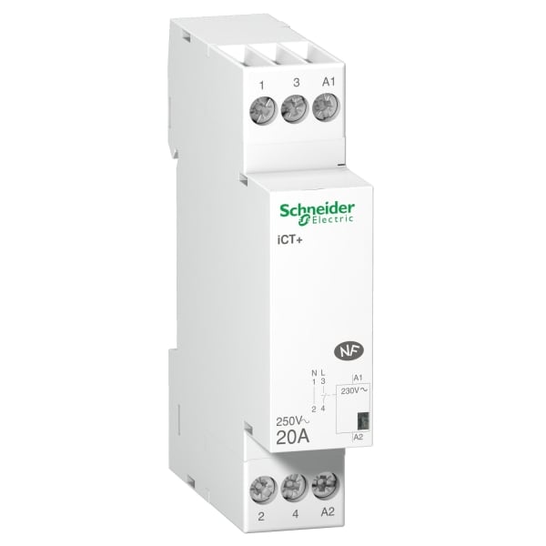 SCHNEIDER ELECTRIC - Hochleistungsschütz iCT+, 1P+N, 1S, 20A, 230V AC