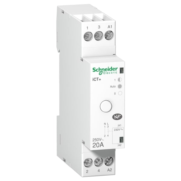 SCHNEIDER ELECTRIC - Vorwahl-Hochleistungsschütz iCT+, 1P+N, 1S, 20A, 230V AC
