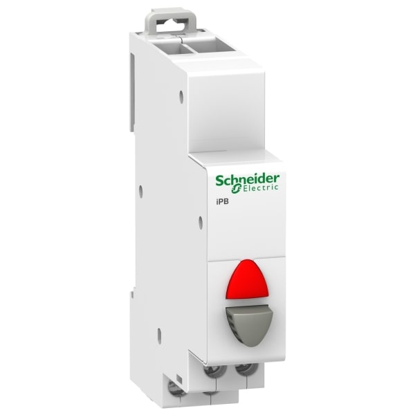 SCHNEIDER ELECTRIC - Drucktaster iPB, 1 Öffner, Taste grau, LED rot 110-230VAC