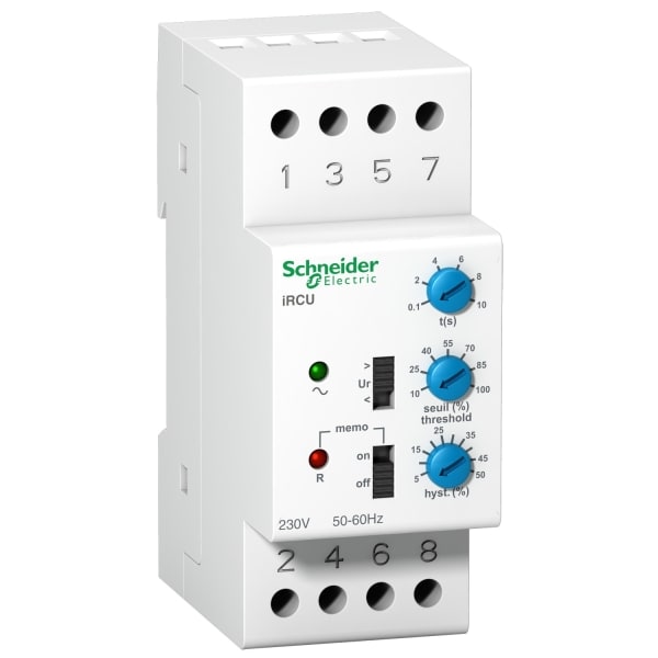 SCHNEIDER ELECTRIC - Spannungskontrollrelais iRCU, 8A, 1 Wechsler, 230V AC 50/60Hz