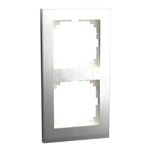 MERTEN - M-Pure Decor-Rahmen, 2fach, Edelstahl/aluminium, M-Pure Decor