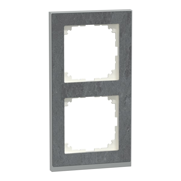 MERTEN - M-Pure Decor-Rahmen, 2fach, Schiefer/aluminium, M-Pure Decor