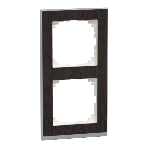 MERTEN - M-Pure Decor-Rahmen, 2fach, Wenge/aluminium, M-Pure Decor