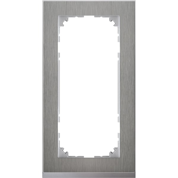 MERTEN - M-Pure Decor-Rahmen, 2fach ohne Mittelsteg, Edelstahl/aluminium, M-Pure Decor